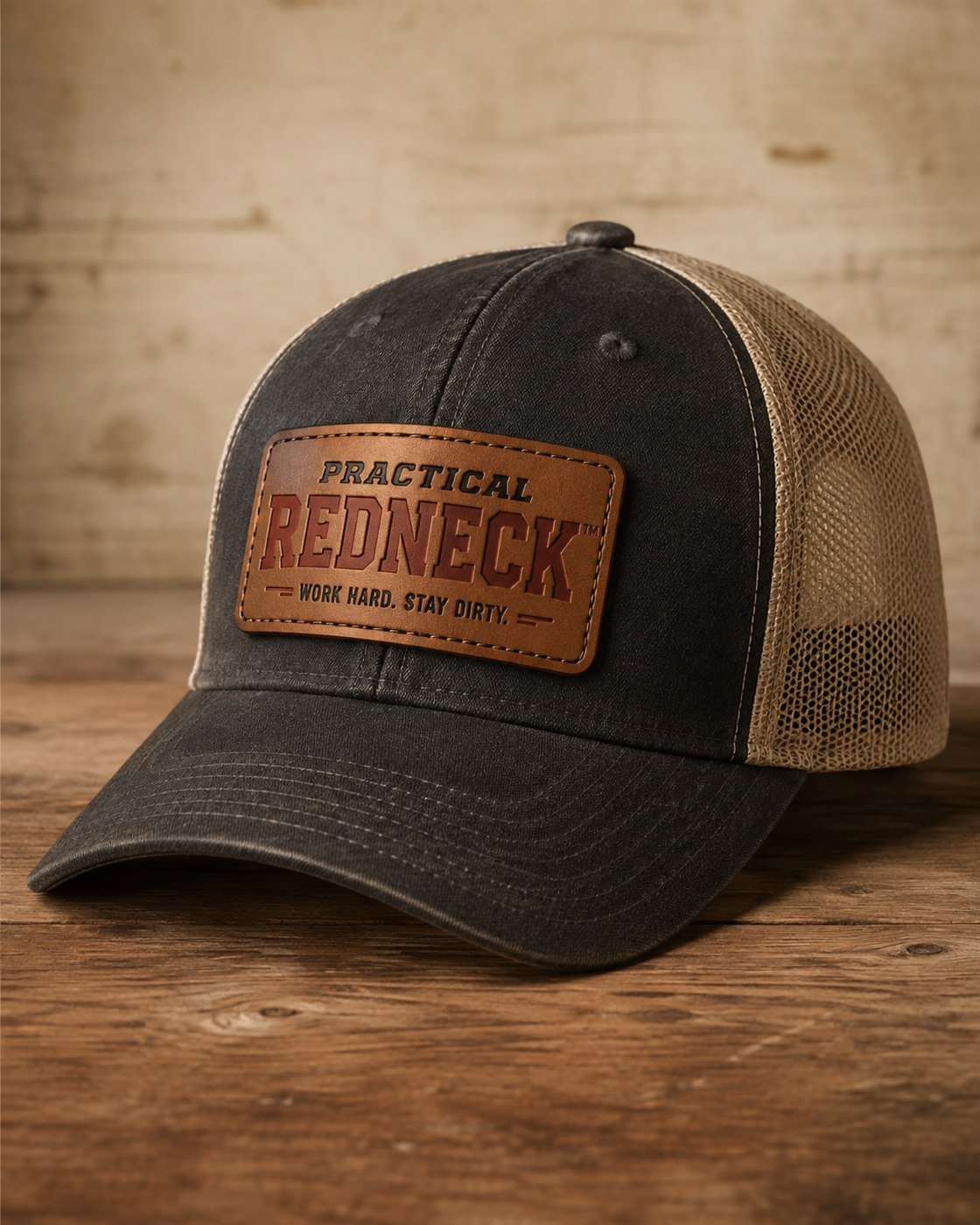 Leather Patch Trucker Hat